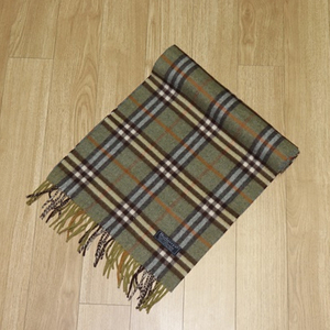 (머플러) 854. 버버리/카키색체크 캐시미어머플러