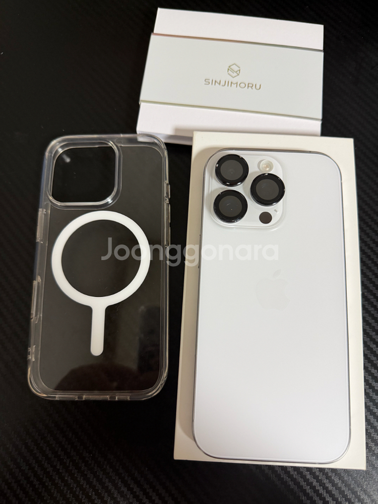 아이폰 16프로 화이트 256GB 자급 배터리 100% 판매합니다--0