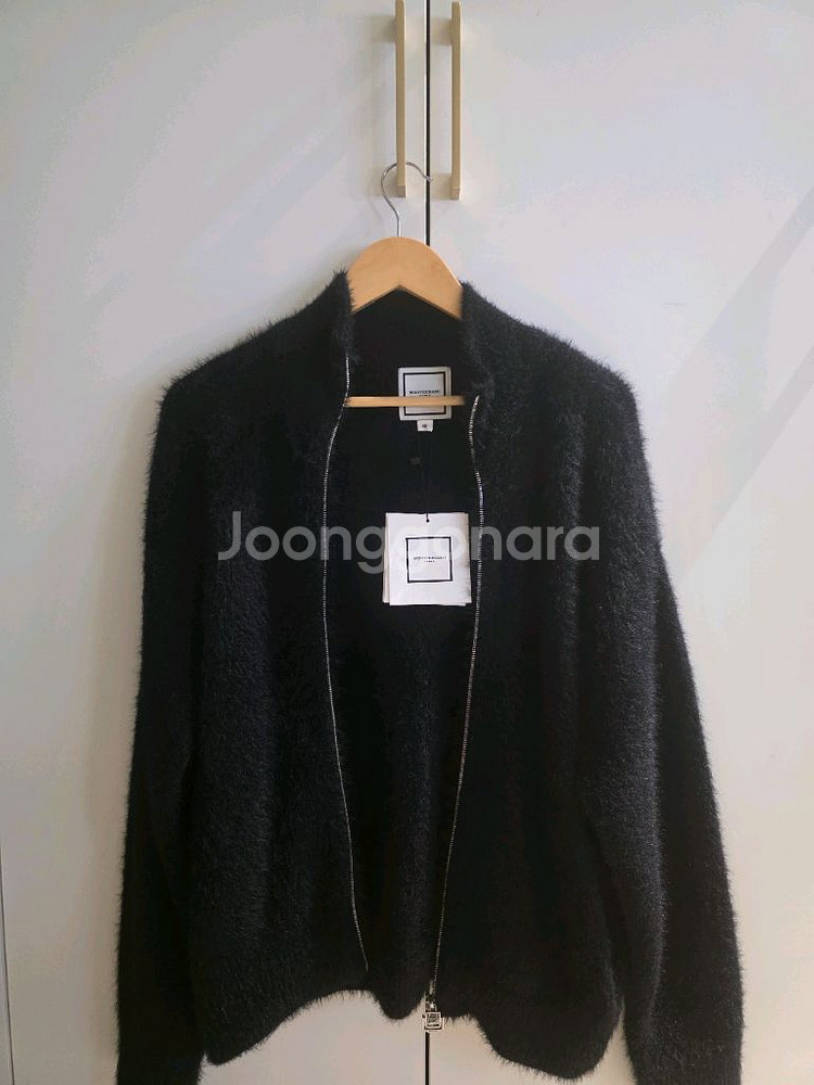 우영미 25FW 블랙 헤어리 집업 스웨터 [48]--0