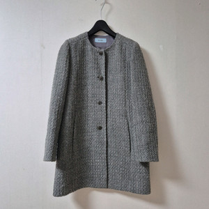 BCBG 트위드 노카라 트위드 자켓