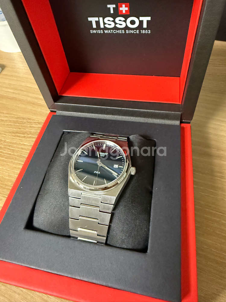 티쏘 PRX 40mm 쿼츠 청판 풀박스--0