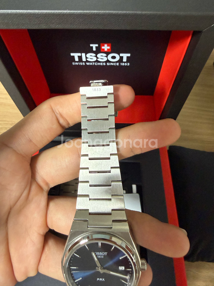 티쏘 PRX 40mm 쿼츠 청판 풀박스--2