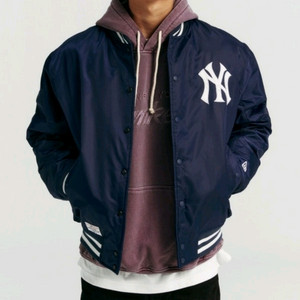 정가18.9만(새제품L) 뉴에라 MLB 뉴욕양키스 스타디움 자켓 야구점퍼 바시티 잠바 네이비 ny