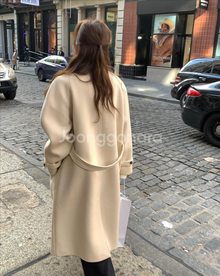 타낫 래글런 캐시미어 롱코트 아이보리--1