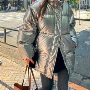 웨어로우 덕다운패딩 실버패딩