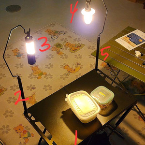 IGT 캠핑 전술 스틸 접이식 튼튼한 테이블/램프스탠드/LED램프