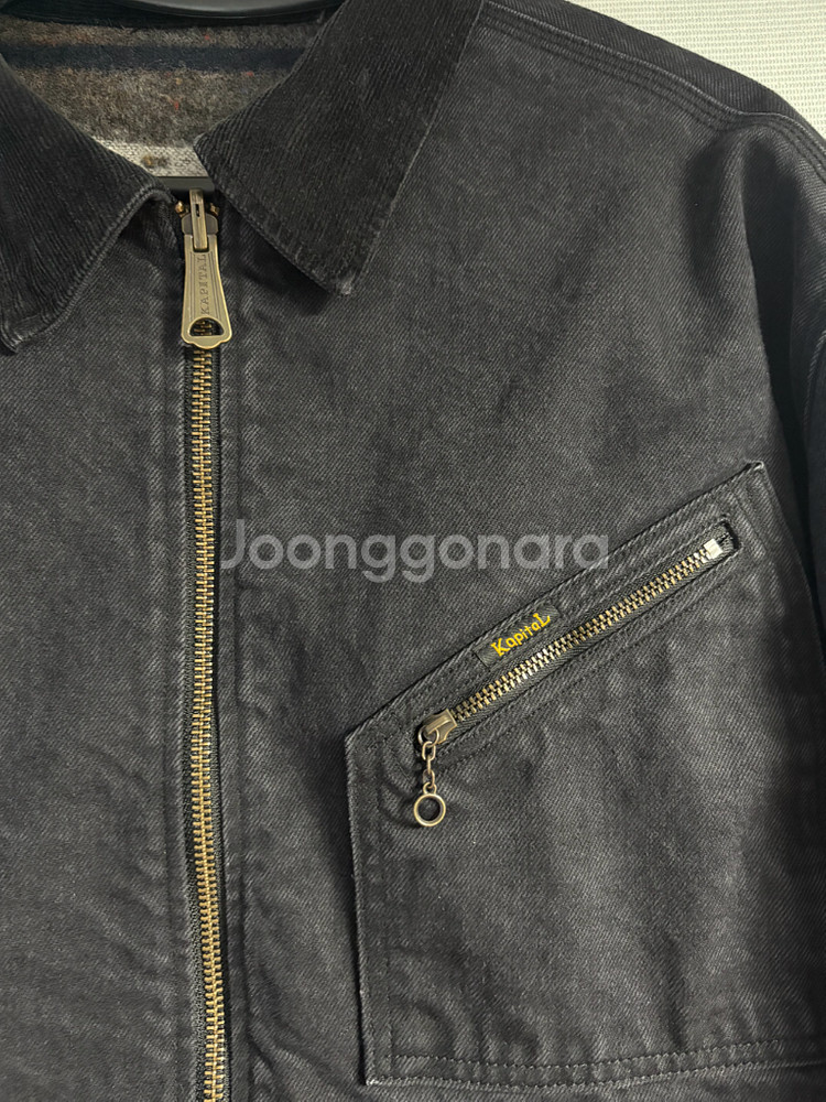 캐피탈 데님 본 라이닝 리버시블 워크 자켓 흑청 블랙 2사이즈--1