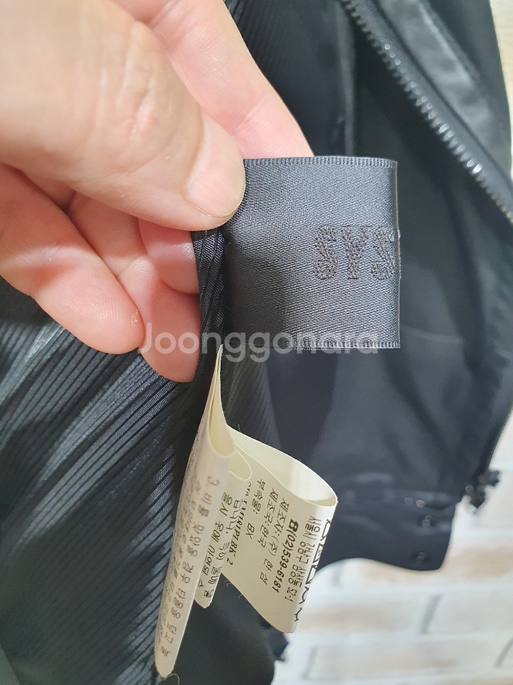 시스템 한섬 정품 새것수준 100%천연 염소 가죽 자켓--4