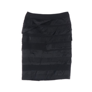 [S]모조에스핀 실크100% 블랙 캉캉 티어드스커트 치마