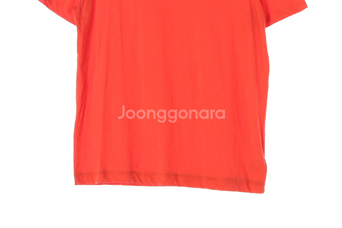 [L]띠어리 오렌지 오버핏 코튼 반팔 티셔츠--2