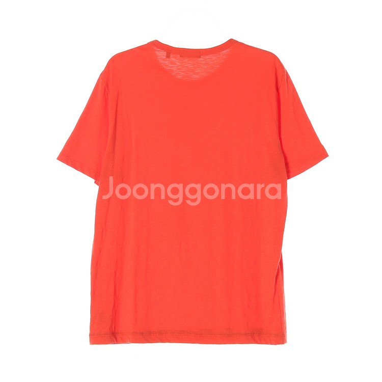 [L]띠어리 오렌지 오버핏 코튼 반팔 티셔츠--3