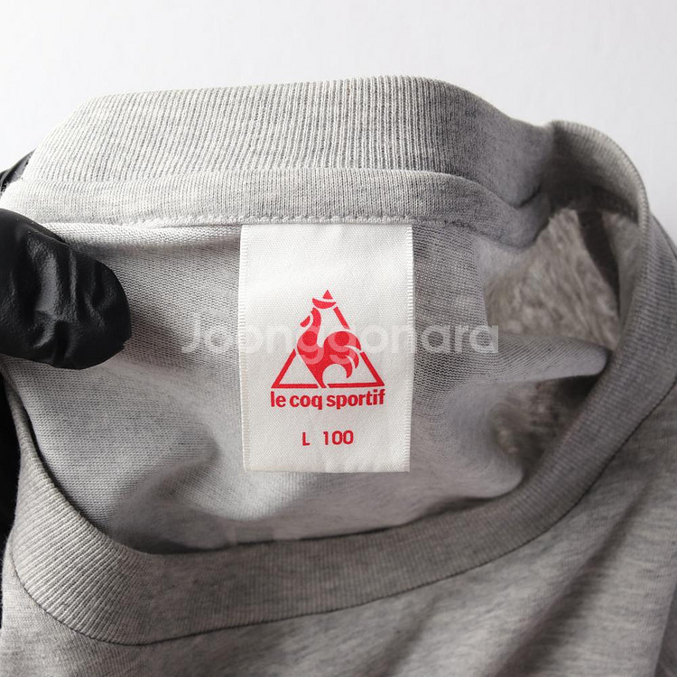 [L]르꼬끄 멜란지그레이 로고 레터리 프린팅 반팔 티셔츠--4