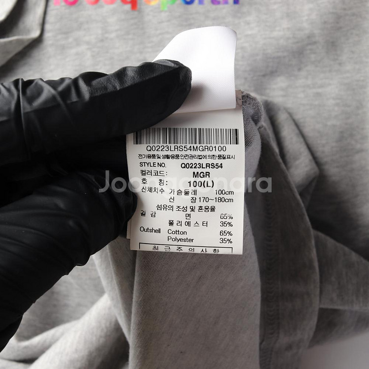 [L]르꼬끄 멜란지그레이 로고 레터리 프린팅 반팔 티셔츠--5