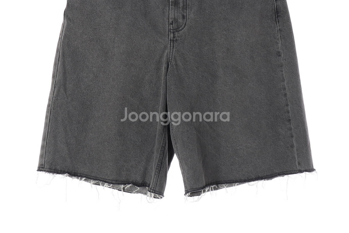 [XL]커버낫 그레이 와이드 데님 쇼츠 버뮤다팬츠 청반바지--2