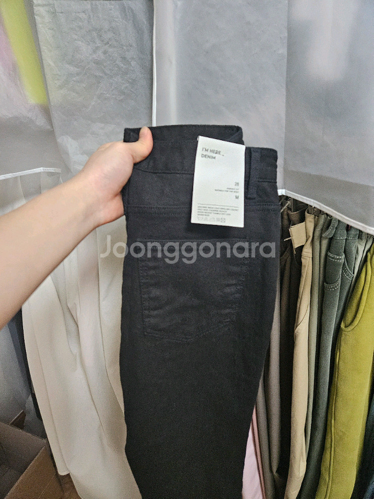 (새상품)투데이보니 블랙부츠컷데님팬츠 날씬해보이는 스판 부츠컷기모팬츠--16