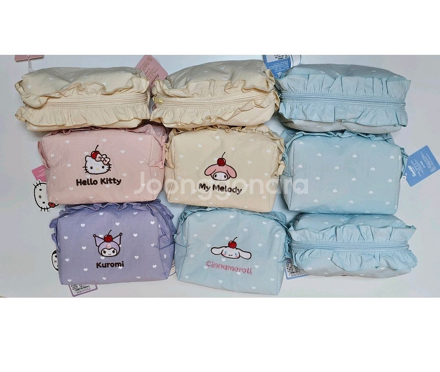 산리오 캐릭터 프릴 파우치--0