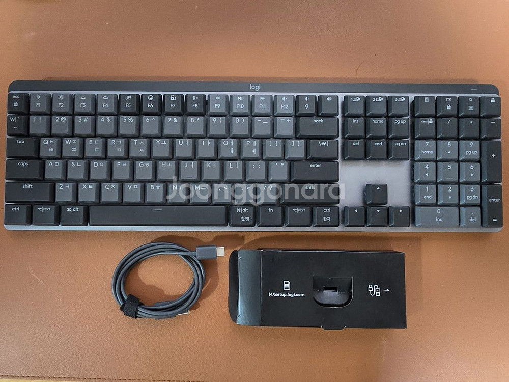 [가격인하] 로지텍 MX MECHANICAL(갈축) 풀배열 기계식 키보드 판매합니다--0