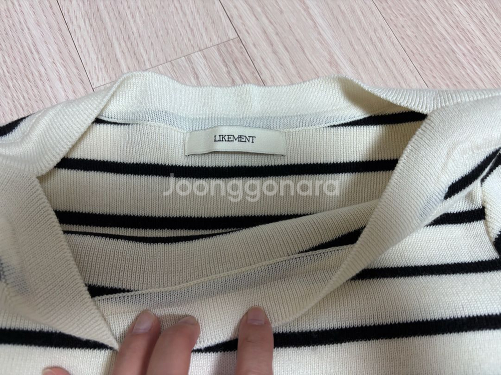 라이크유 스트라이프 니트--2