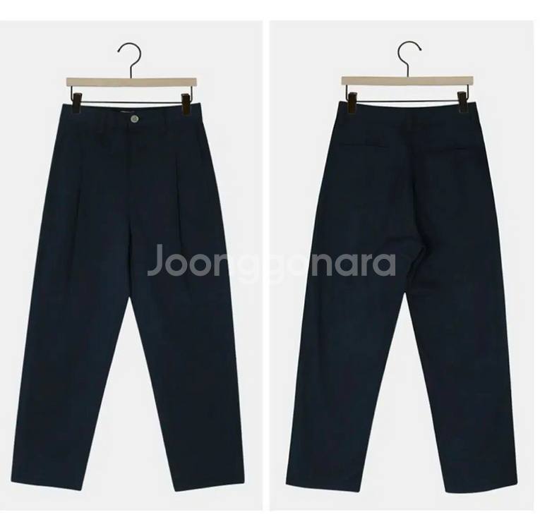 라이크유 네이비 핀턱 팬츠--4