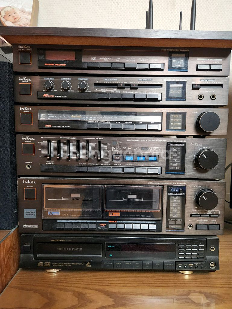 인켈Inkel 전축 세트 + 마샬Marshall 스피커--0