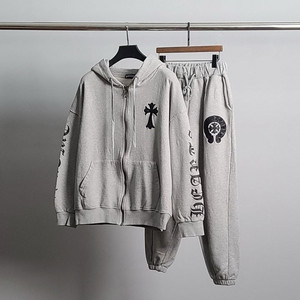 크롬하츠 크로스 로고 후드 집업 세트