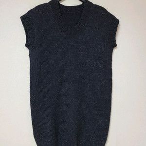 뜨개 니트 베스트 조끼 블랙