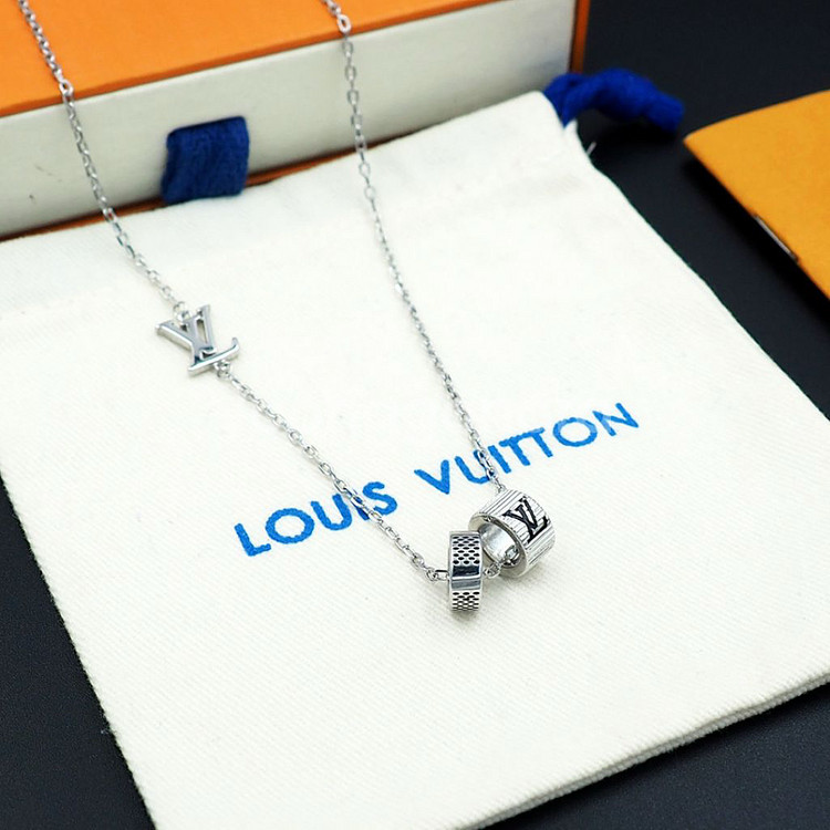 루이비통 모노그램 팬던트 목걸이--4