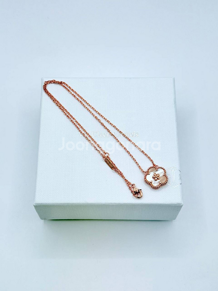 반클리프 로즈골드 체인 목걸이--2