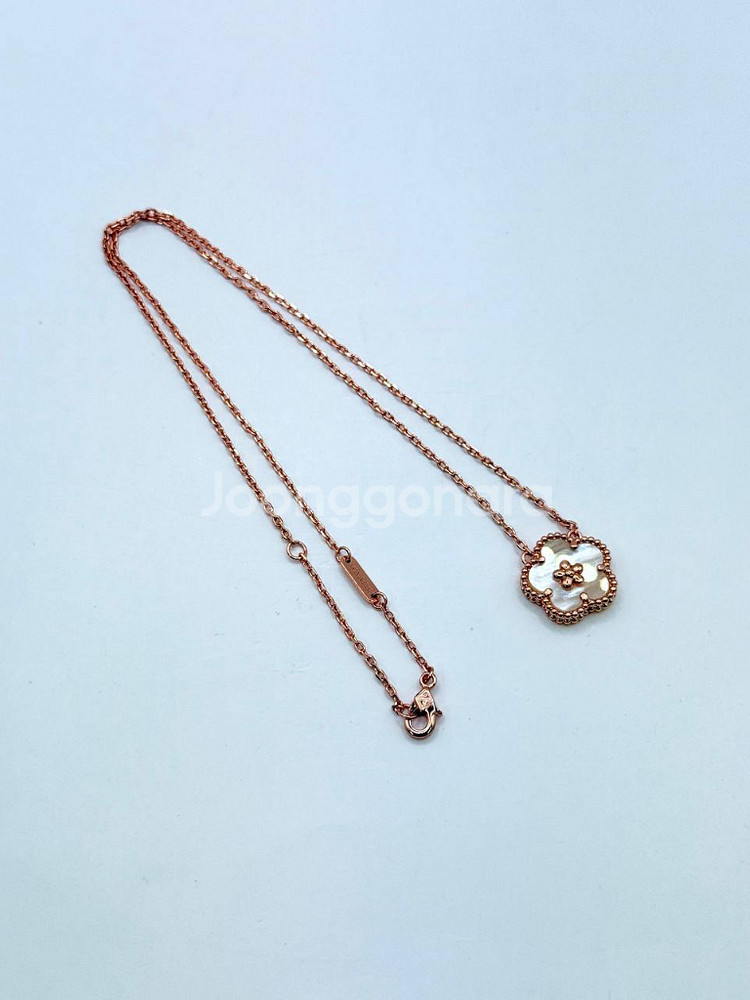 반클리프 로즈골드 체인 목걸이--1