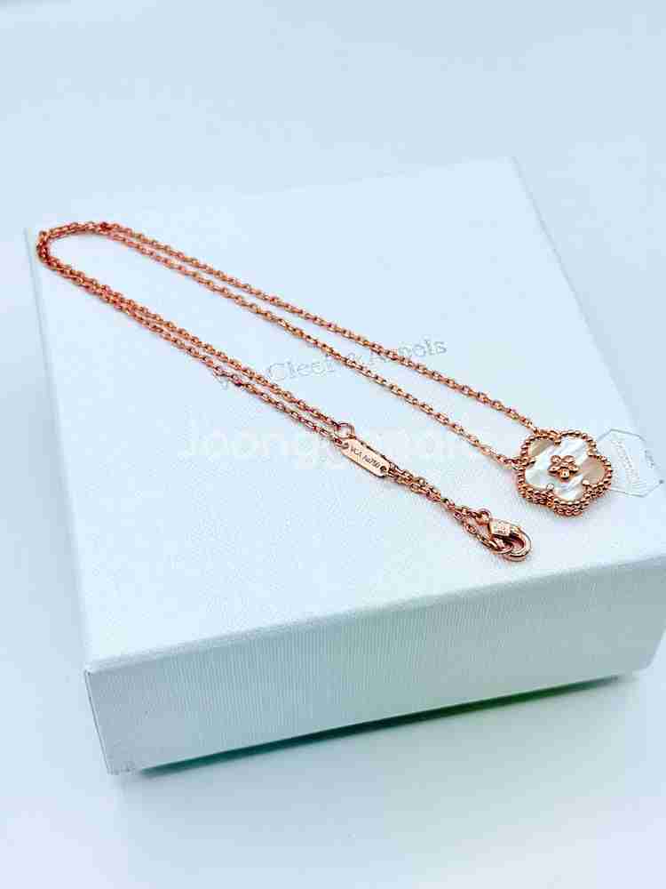 반클리프 로즈골드 체인 목걸이--3