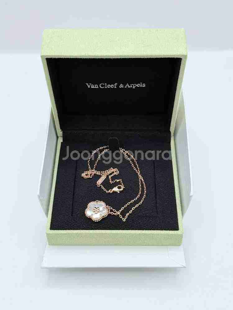 반클리프 로즈골드 체인 목걸이--4