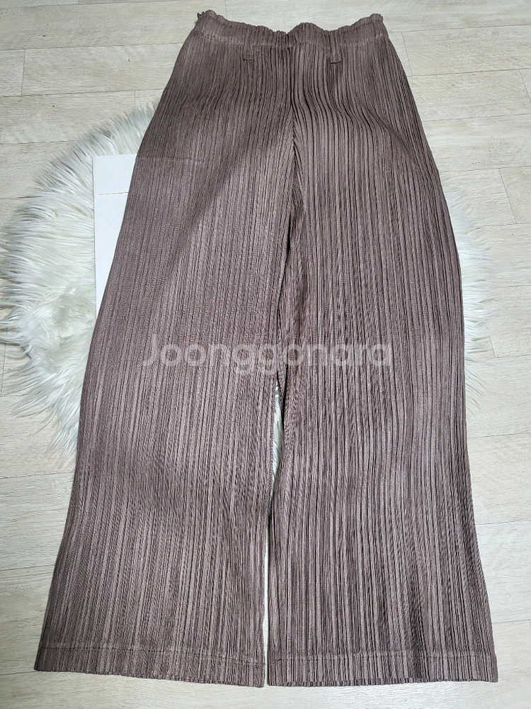 이세이미야케 플리츠플리즈 바지 시커 바텀2 팬츠 브라운 4사이즈--4