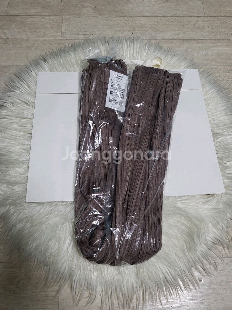 이세이미야케 플리츠플리즈 바지 시커 바텀2 팬츠 브라운 4사이즈--7