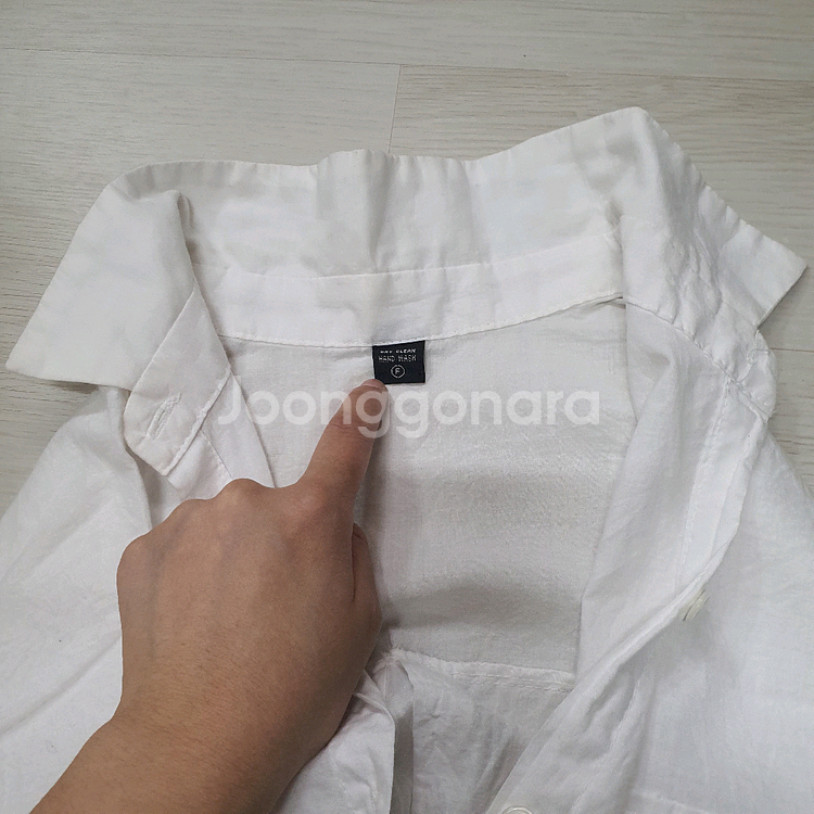 화이트 투포켓 셔츠 흰색 시스루 가오리 오버핏--1