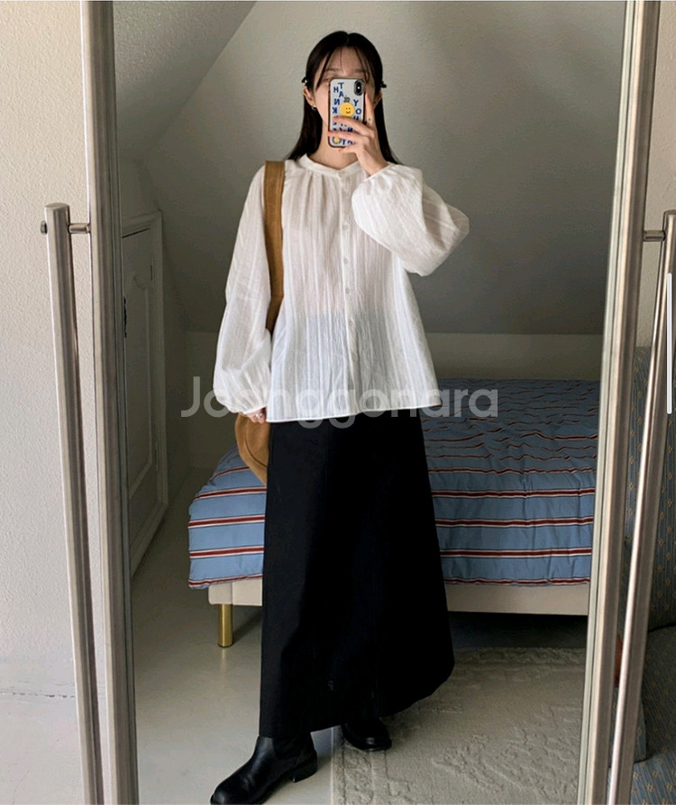 플리츠 블라우스--1