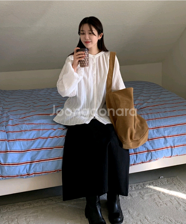 플리츠 블라우스--3