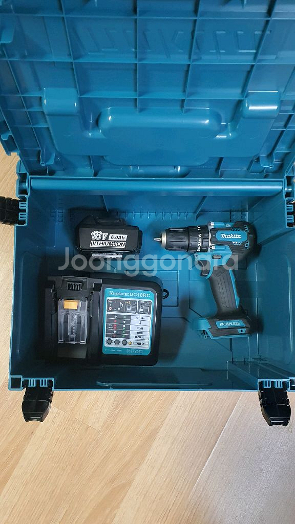 마끼다 18V 브러시리스 드릴 풀세트 + 마끼다 정품 공구함--0