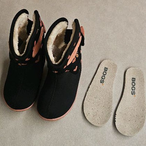 보그스 160부츠 하트 핑크 리본