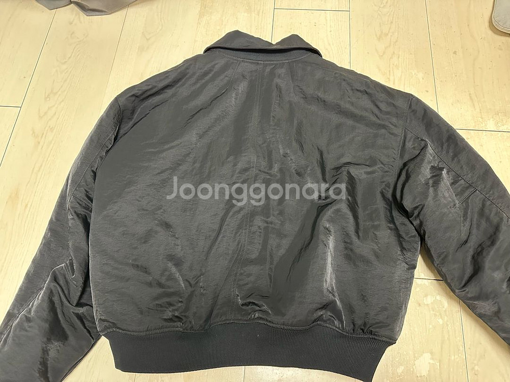 노이어 헤비 나일론 패디드 크롭 블루종 50--2