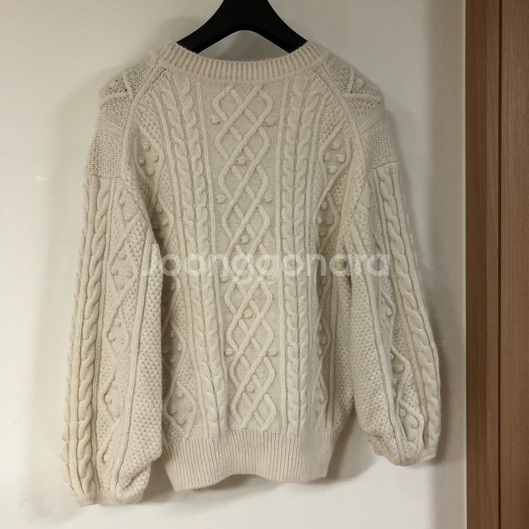 한섬 타임 앙고라 폼폼 니트 스웨터 올드머니룩 출근룩--7