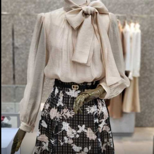 지고트 리본 블라우스