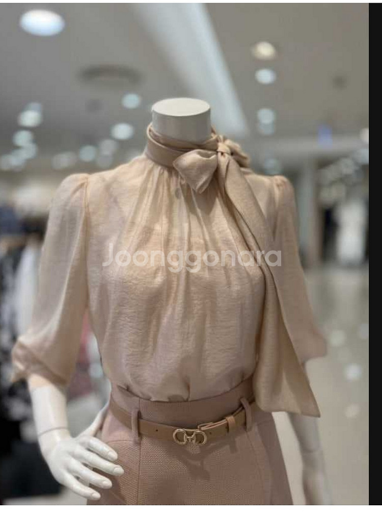 지고트 리본 블라우스--7