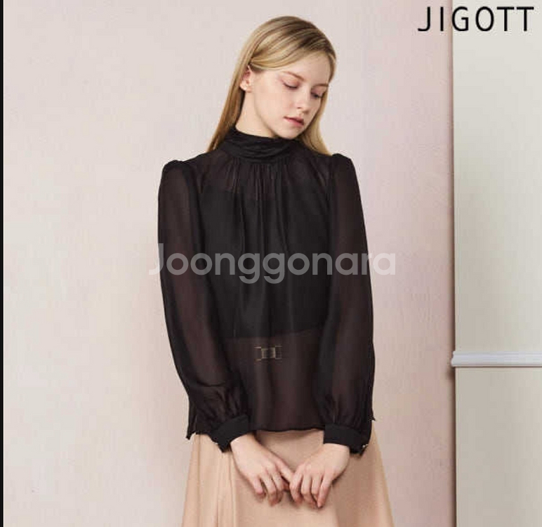 지고트 리본 블라우스--1