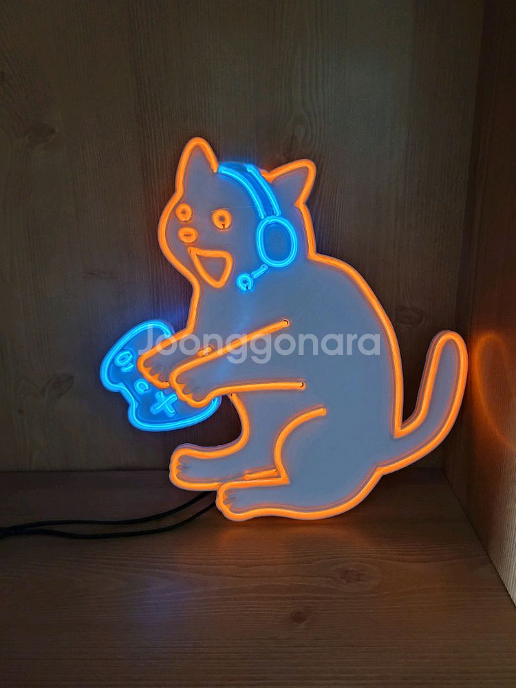 네온사인 고양이 게임 게이머 led 조명--4
