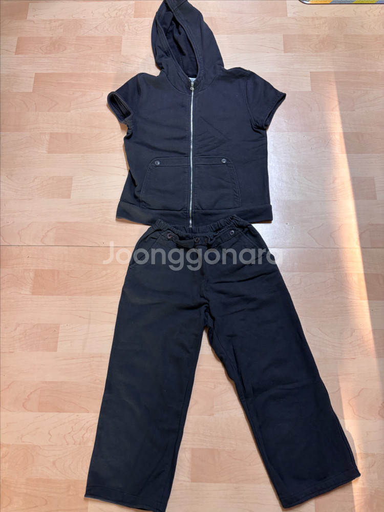 먹색 츄리닝 상하의 세트--0