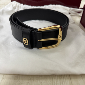 (새상품) 구찌 인터로킹 G 벨트 블랙 금장 80사이즈