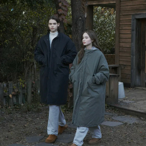 웬즈데이오아시스 피쉬테일 야상 패딩 코트 블랙 m사이즈