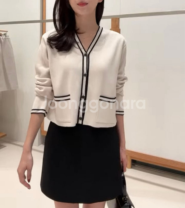 시에sie 카멜리 가디건 크림아이보리F (단추금장)--2