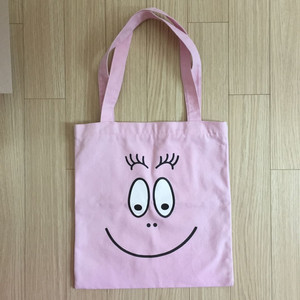 택포) 고전문구 바바파파 에코백 캐릭터 굿즈 분홍색 핑크색 핑덕 핑크덕후 키치한 무드