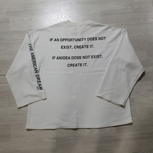 화이트 레터링 긴팔 맨투맨 티셔츠 라운드넥 흰색 문구 스웨트셔츠